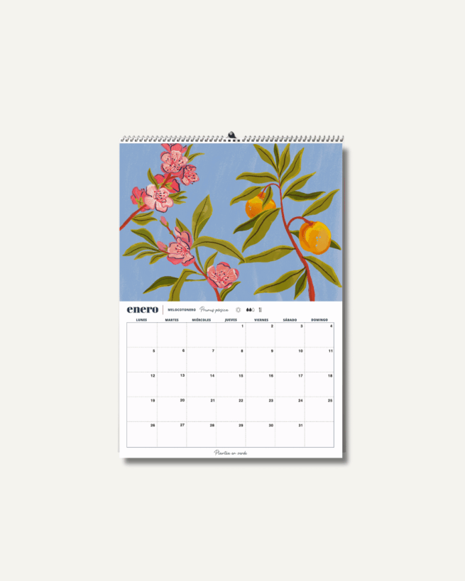 calendario botanico- enero calendario botanico- enero