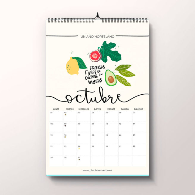 Calendario "Un año hortelano" en papel 2018 - Imagen 14