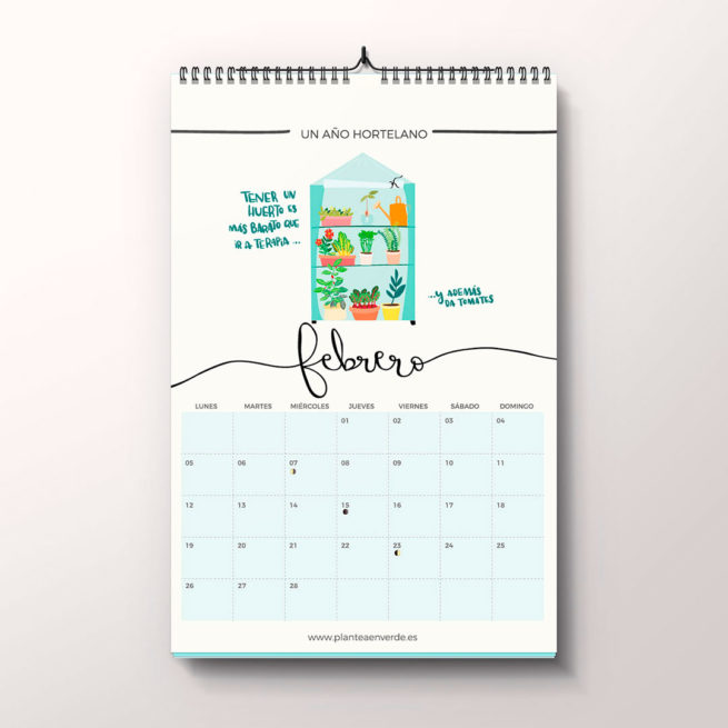 Calendario "Un año hortelano" en papel 2018 - Imagen 6