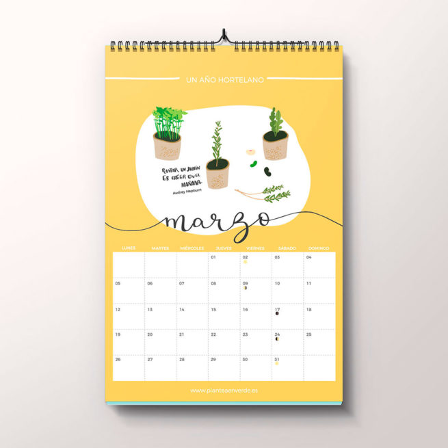 Calendario "Un año hortelano" en papel 2018 - Imagen 7