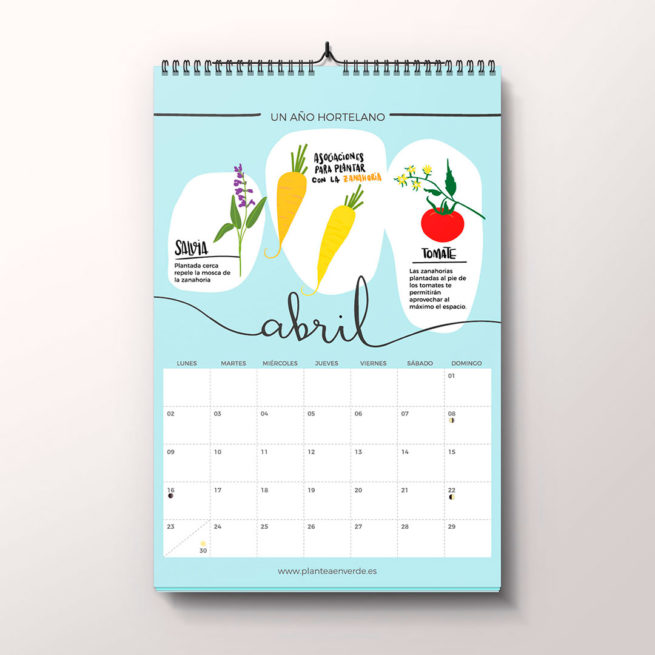 Calendario "Un año hortelano" en papel 2018 - Imagen 8