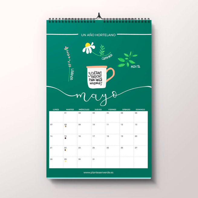 Calendario "Un año hortelano" en papel 2018 - Imagen 9