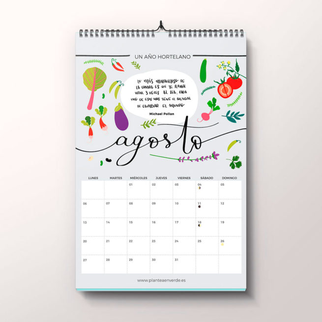 Calendario "Un año hortelano" en papel 2018 - Imagen 12