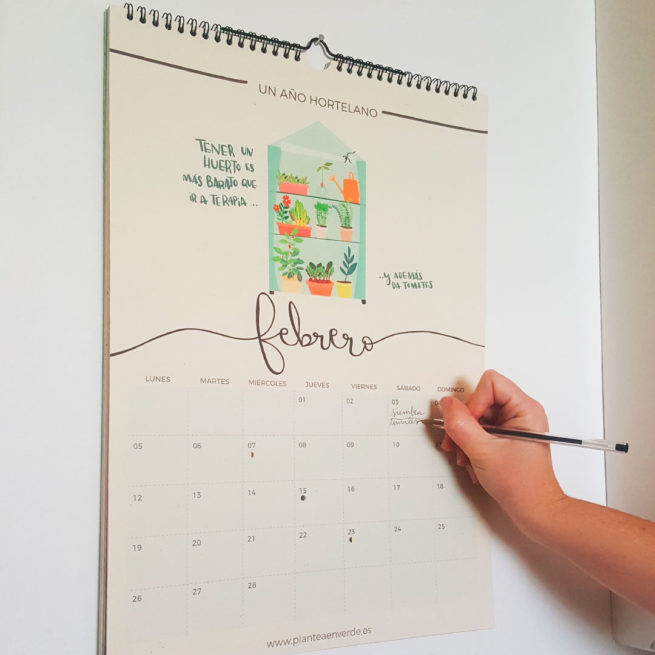 Calendario "Un año hortelano" en papel 2018 - Imagen 4